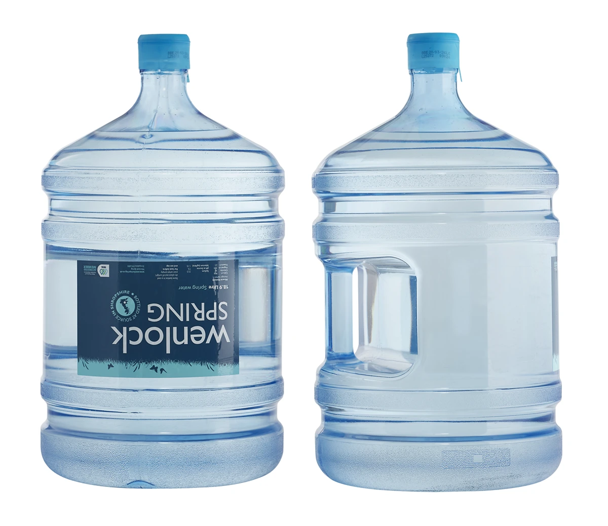 still natural spring water in glass bottles