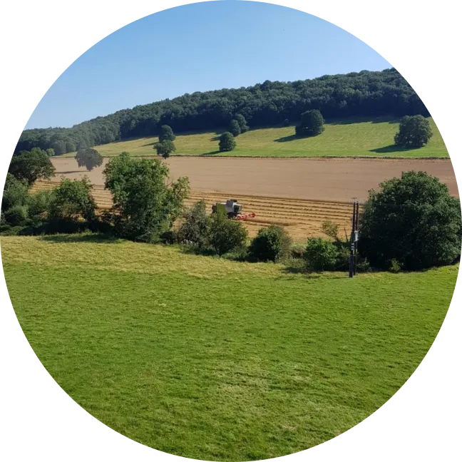 natural farm land on the wenlock edge