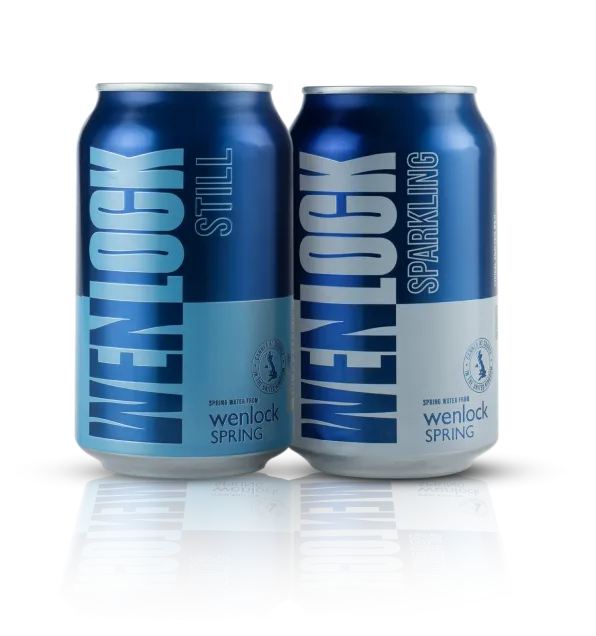still natural spring water in glass bottles